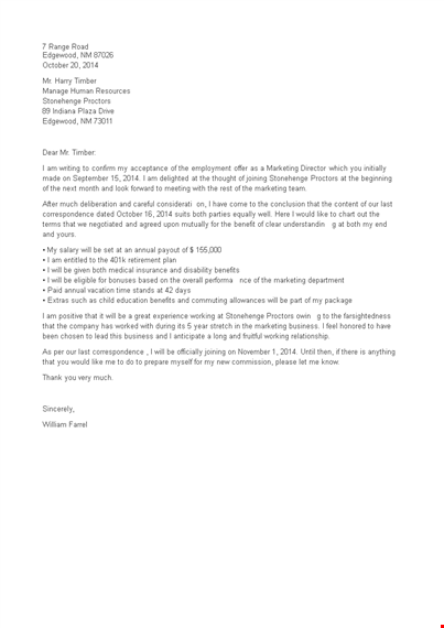 salary negotiation letter - proctors | boost marketing success | stonehenge template