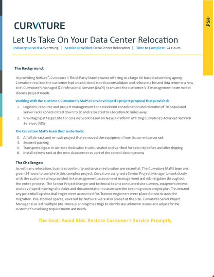 data center relocation project plan template template