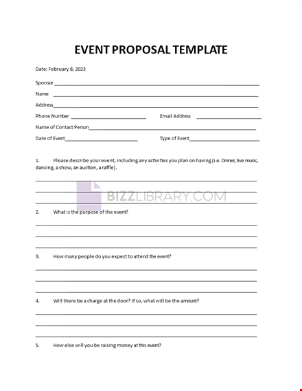 event proposal sample template template