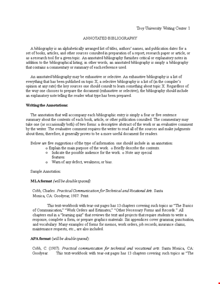 simple exhaustive annotated bibliography format template
