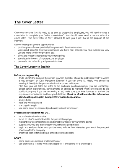 professional business cover letter template - create a polished and effective company introduction template