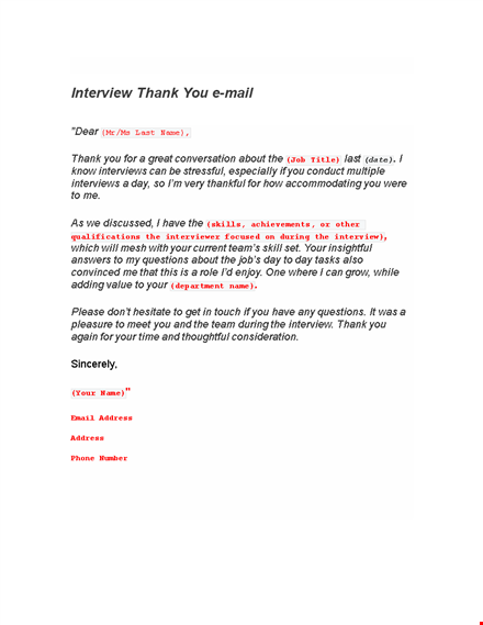 thank you email after interview template - interview follow-up mail template