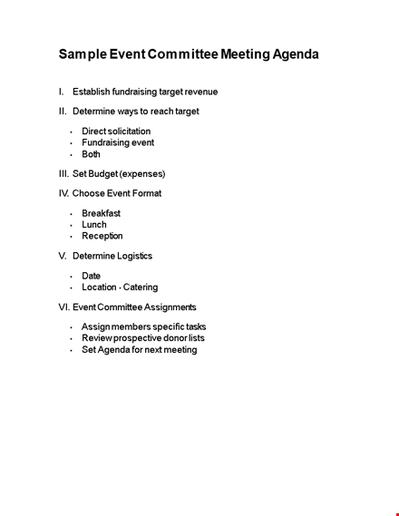 event meeting agenda template