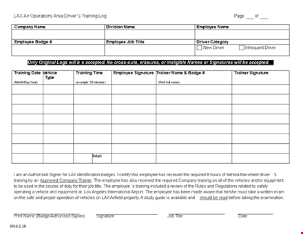 drivers daily log template