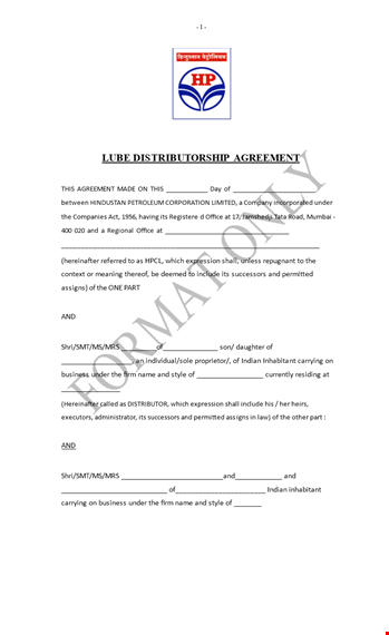 distribution agreement for the distribution of products between a distributor and seller template