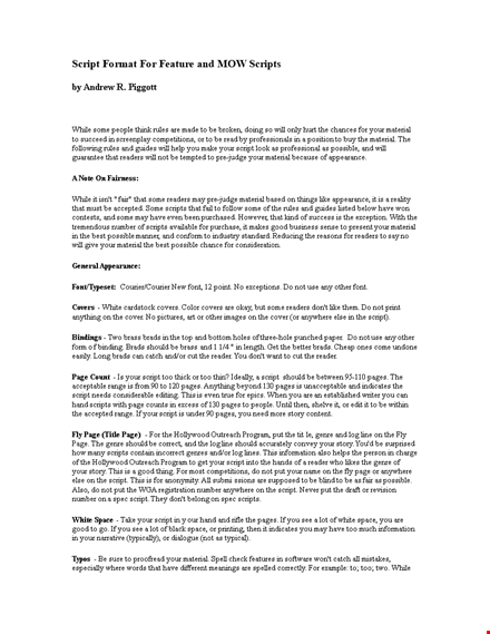 professional screenplay template - create compelling stories & characters easily template