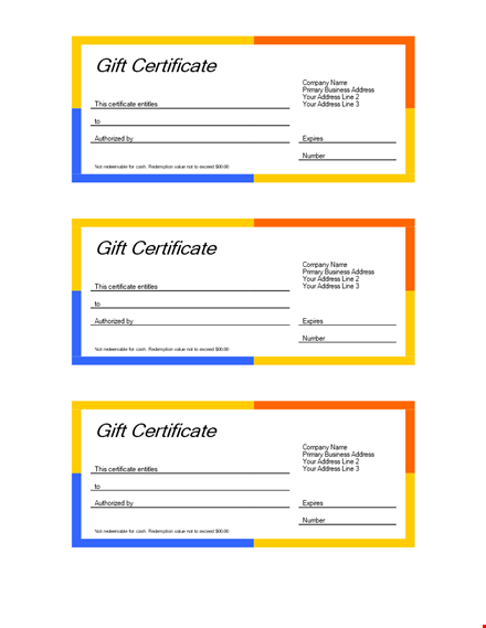 create custom gift certificates - download template template