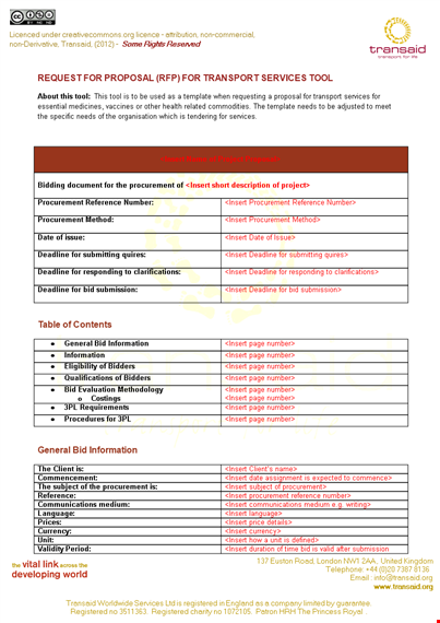 get a winning request for proposal template | maximize your chances | region template