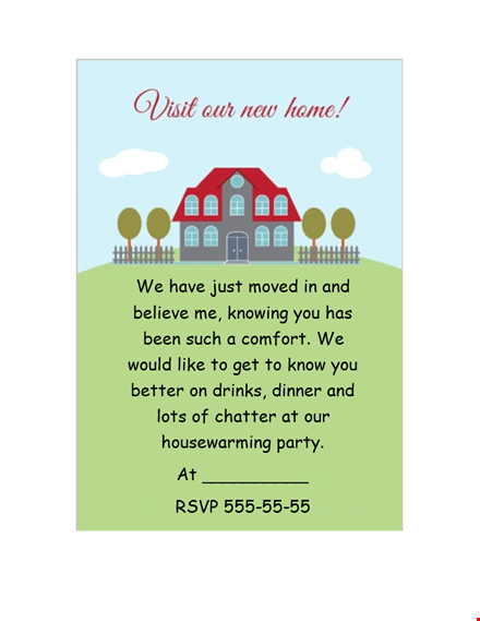 create a memorable housewarming celebration with our invitation template template