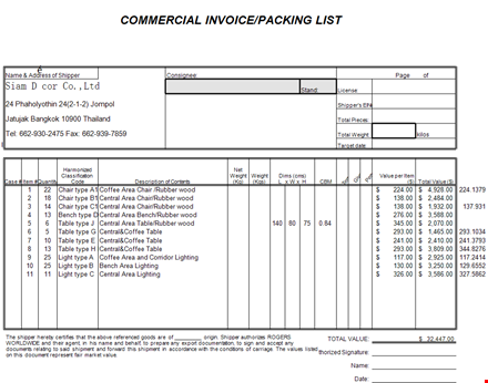 create professional invoices with our customizable table format template - download now template