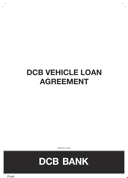 personal car loan agreement template for borrower - secure your vehicle template