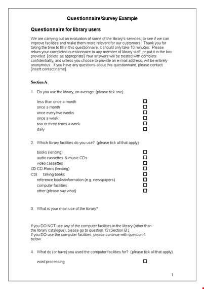 create better questionnaires with our easy-to-use template template