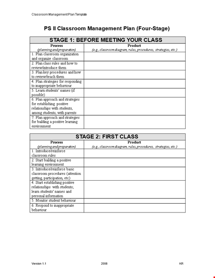 effective classroom management plan: strategies, procedures, and rules for engaging students template