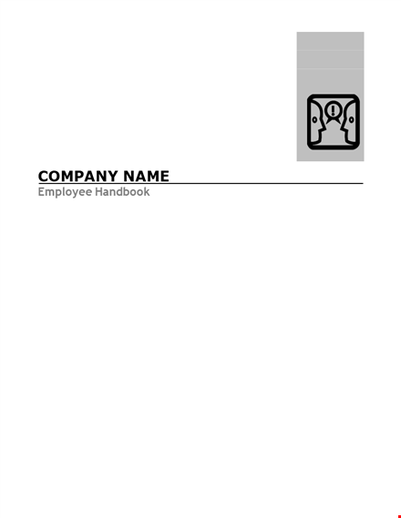 download employee handbook template to effectively manage your company and employees template
