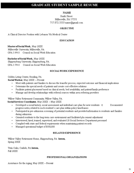 millersville university graduate student curriculum vitae template