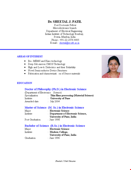 technical resume format doc template