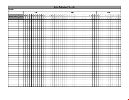 daily medication schedule template - organize and track your medication schedule template
