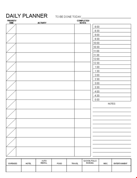 get organized with our daily planner template - download now! template