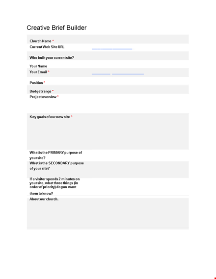 creative brief template - streamline your project with a purpose template