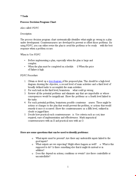 process decision program chart template - create effective diagrams, matrix, and shaped tasks template