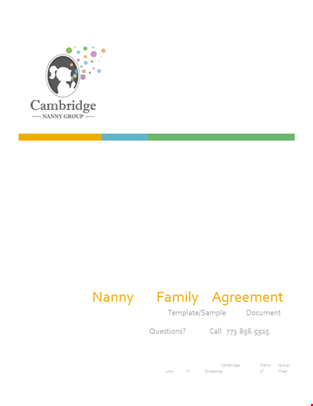 nanny family contract template template