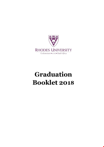congratulations on your graduation from rhodes university - sample letter template