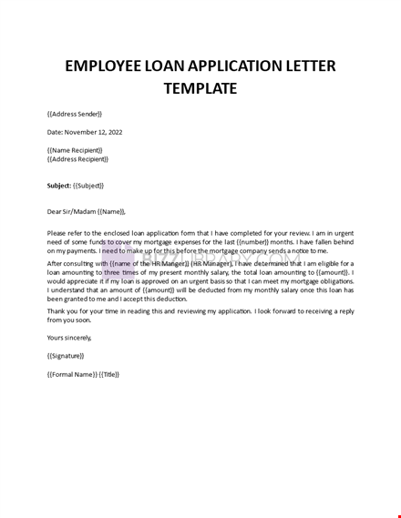 employee loan application template