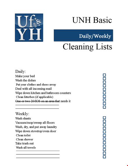 get your free daily checklist in pdf format today - keep things clean and organized template
