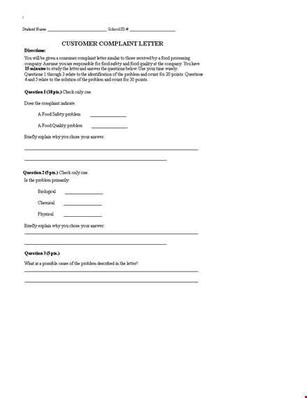 consumer complaint letter pdf template