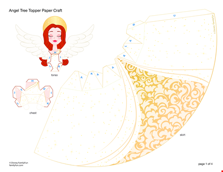 christmas tree angel template - create beautiful angel skirts template