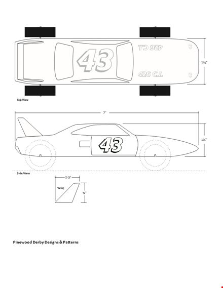 pinewood derby templates & designs - get creative with your car template