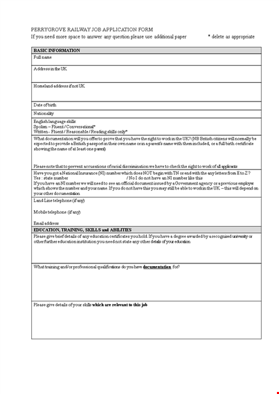 railway job application form - apply today for railway jobs, get all the details template