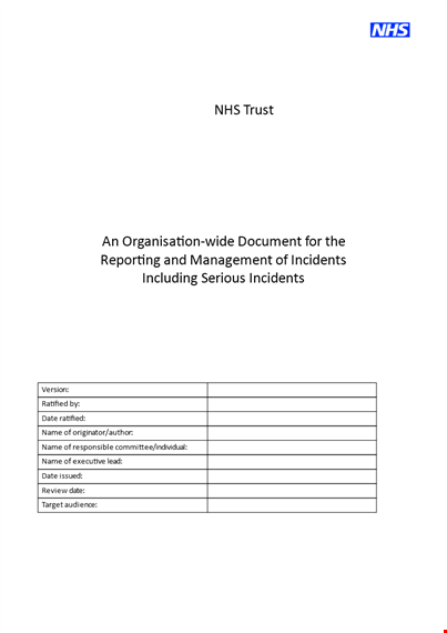 patient safety incident report template