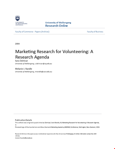 marketing research template