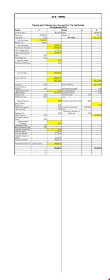 maximize your profit with accurate profit and loss statement | company name template