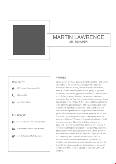 experienced teacher resume tips and examples | your company name template
