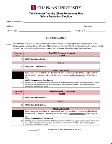 salary reduction receipt template