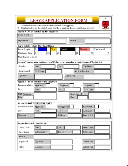 total leave da form - easy and efficient leave management solution template