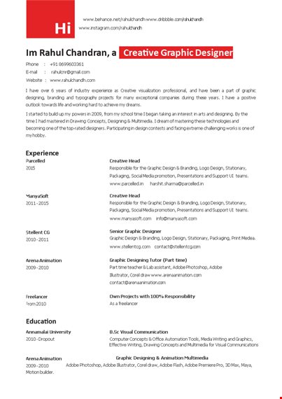 creative resume template