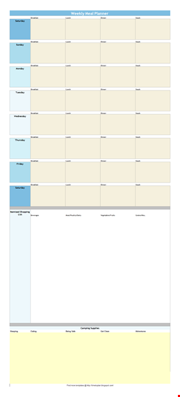 create a healthy meal plan for saturday template