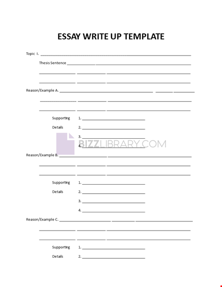 essay write up template template