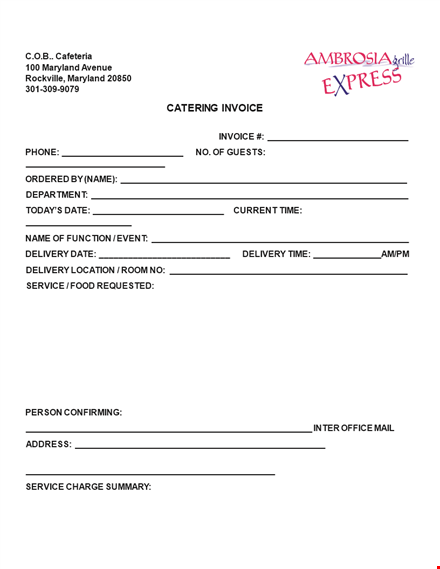 catering services in maryland | invoice & delivery solutions template