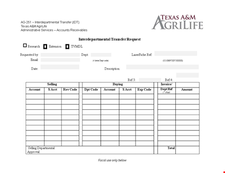 transfer letter template for departmental transfers template