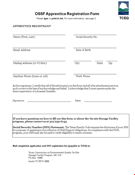ossf apprentice registration template