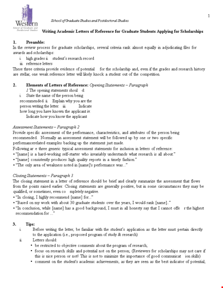 scholarship reference letter for student - essential research and letters for students template