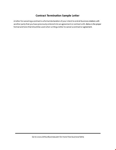contract termination letter template – easily end your contract | johnson template