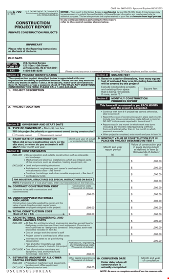 simple construction project report template template