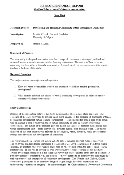 education research template