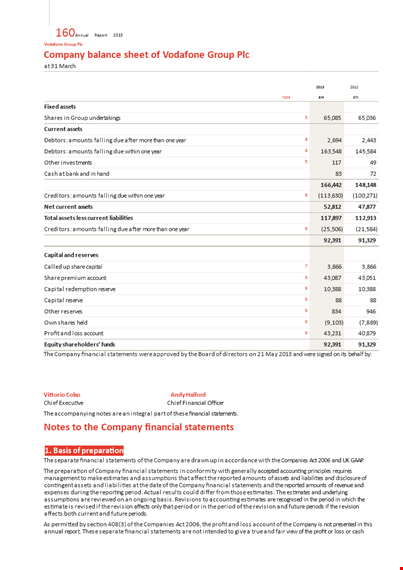 company balance sheet format | financials in millions | share information template