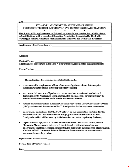 private placement memorandum template - comprehensive information to provide for your transaction template